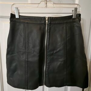 Forever 21 Black Faux Leather Mini Skirt